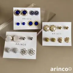 12ペア ピアスセット イヤリング 韓国 ホワイト ゴールド ブルー
