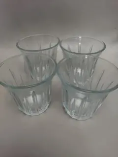 ストライプ模様 ガラスカップ 4個セット