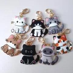 猫のチャーム7個セット