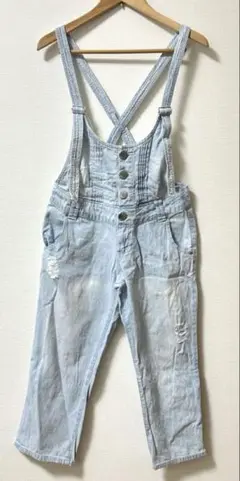 CHU XXX　デニムオーバーオール　ダメージ加工　160cm おしゃれさん♡