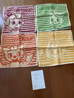 タピオカキャラクター ハンカチ 4枚セット