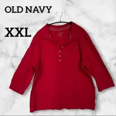 OLD NAVY 【XXL】 ポロシャツ 五分袖 赤　レッド　夏