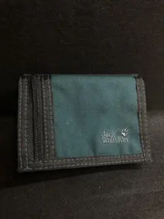 【美品】Jack Wolfskin 三つ折り財布 ダークグリーン