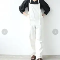 美品 YANUK リラックス　サロペット　白　ホワイト　ヤヌーク　オーバーオール