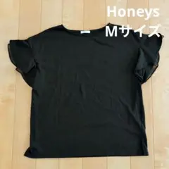 Honeys　半袖Tシャツ　トップス　黒　ブラック М