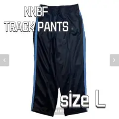 【NNBF】 ワイドストレート トラックパンツ BK/BL Lサイズ