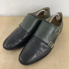 コールハンbrownスエードモンクストラップ71/2 オリジナルシュー