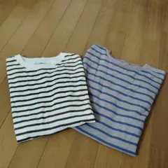 ストライプTシャツ2枚セット Lサイズ　しまむら