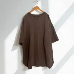 【M】Tシャツ 五分袖 ビッグシルエット 綿100 ゆったり b163