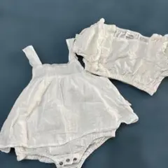 mirror bae. フリル付き半袖ブラウス 80