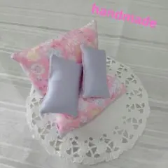 ハンドメイドミニチュアふんわりソファー（フラワー柄ピンク）