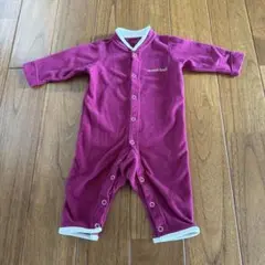 【美品】mont-bell フリースロンパース 70cm