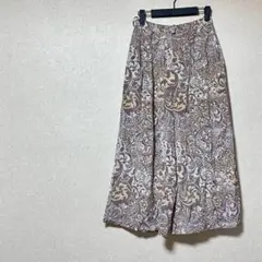 Saint Joie Vintage 総柄 ガウチョパンツ Fサイズ ベージュ