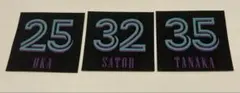 千葉ロッテマリーンズ　背番号ステッカー　3種