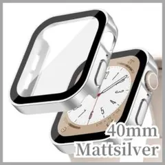 アップルウォッチ カバー シルバー 軽量 40mm 耐衝撃 キズ防止 防水