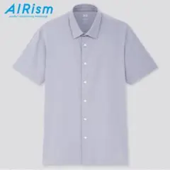 【新品未使用】エアリズム 半袖シャツ サックスブルー
