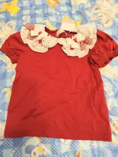 赤いフリル付きTシャツ♡シャーリーテンプル