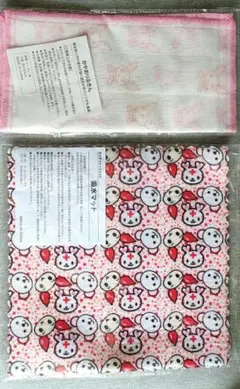 【新品・未開封】献血ちゃんグッズ　給水マット1枚＆かやおりふきん×2枚
