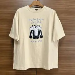 FREAK'S STORE おほしんたろう ぐるぐる正座パンダ Tシャツ