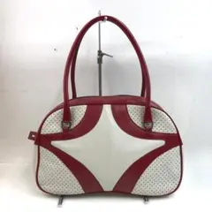 PRADA プラダ レザー トートバッグ ホワイト レッド レディース ブランド