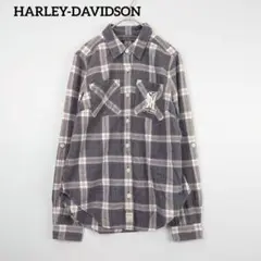 美品☆HARLEY-DAVIDSON レディースXS チェックシャツ バイカー