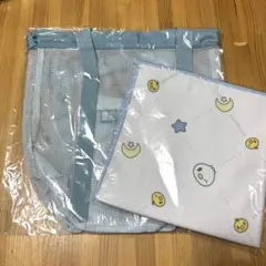 【未開封】東洋羽毛 ピヨ丸 メッシュ巾着バッグ くっつきタオル セット