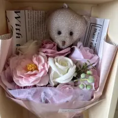 ソープフラワー 花束 ギフト くま