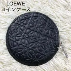 ロエベ コインケース クッキー リピートアナグラム ラウンドジップ ブラック