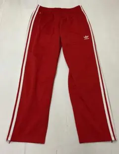 adidas アディダス トラックパンツ ラインパンツ レッド L