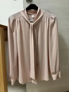 Rubyrivet ルビーリベット リボン付きピンク長袖ブラウス