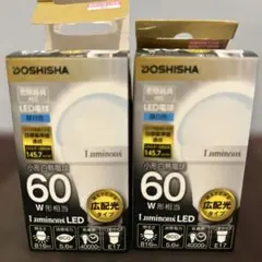 DOSHISHA Laminous LED電球 60W相当 E17 2個セット
