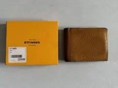 ETTINGER エッティンガー ピッグレザー TAN 小銭入れ付き２つ折り財布
