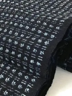 合計２３m 書生絣 着物解き布 幅約３４x１８００と１６x５００ はぎれ継縫い合