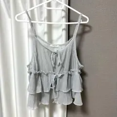 FREAK'S STORE シアーラメプリーツビスチェシルバー 美品