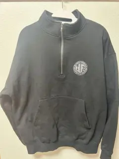 HUF ブラック ハーフジップジャージ L