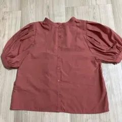 テラコッタ バルーンスリーブ シャツ