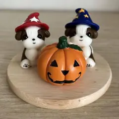 ふたりのシーズー♡ハロウィン╰(*´︶`*)╯♡ハンドメイド粘土