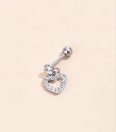 キュービックジルコニア　ハートドロップピアス