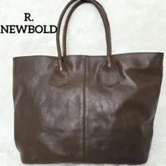 R.NEW BOLD トートバッグ 茶 レザー 大容量 ユニセックス A4