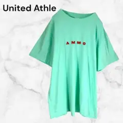 ユナイテッドアスレ　半袖プリントＴシャツ　ミントグリーン　Ｍ　綿100%