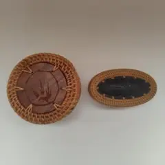 バリ島 アタ 蓋付き小物入れ 2個セット