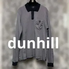 dunhill ダンヒルロンドン エンジニアードフィット 長袖ポロシャツ M美品