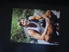 A4 額付き ポスター Brad Pitt ブラッドピット 釣り イケメン 写真
