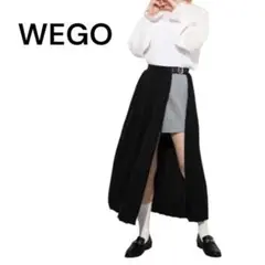 【完売品】ウィゴー　WEGO レイヤードアシメスカート　プリーツ　個性的　夏