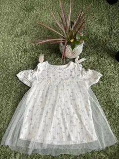 花柄チュニック 130cm ホワイト