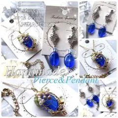 ハンドメイド アクセサリー 2点セット ワイヤーラッピング