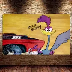 ロードランナー ROAD RUNNER タペストリー フラッグ 60x40cm