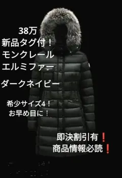 10着限定!38万新品タグ付DIST モンクレール エルミファー ダウンコート