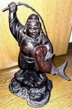 特大 ブロンズ像エビス様 オブジェ 金運 開運