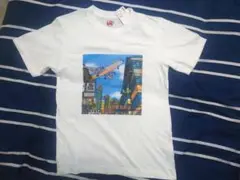 新品未使用 香港版 昔日 九龍啓徳ユニクロ限定 九龍啓徳飛行機のホワイトTシャツ
